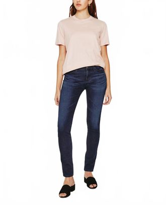 AG - Adriano Goldschmied Jagger Crew Short Sleeve Tee In Pearl Mauve/ivory Dust