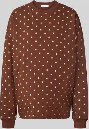 Oh April Sweatshirt mit &uuml;berschnittenen Schultern in Dunkelbraun, Gr&ouml;&szlig;e XS