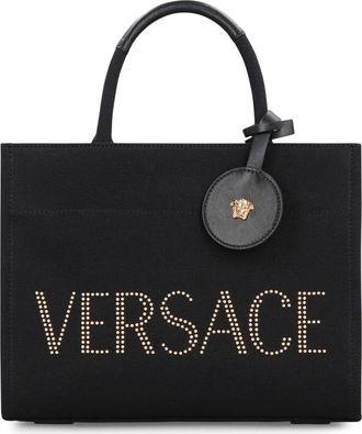 Versace Small Canvas Tote Bag