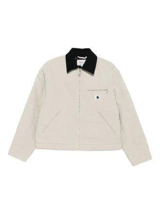 Carhartt Work in Progress corduroy-collar zip-front jacket - women - Organic Cotton - S - Neutrals