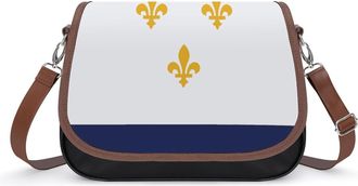 Generic Flag of New Orleans Louisiana Small Womens Crossbody Bags Shoulder Handbag with Adjustable Strap for Travel