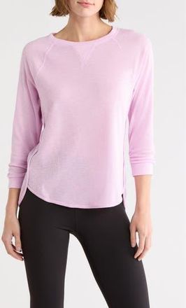 DKNY Slub Waffle High-Low T-Shirt in Pink Lavender at Nordstrom Rack, Size X-Small
