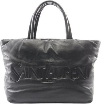 Saint Laurent Pre-owned Paris Puffer Borsa Tote in Pelle - - Pre-owned - Uomo - Nero - ONE SIZE