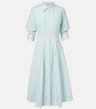 SIMKHAI Jazz cotton-blend poplin shirt dress