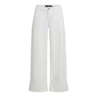 Karl Lagerfeld Dames, Broeken, Wit, Maat: W27 Katoen