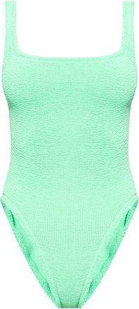 Hunza G Square Neck Swim 0-Lime - Dames - Badpakken - Groen - ONE Size - Badmode