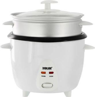 Better Chef Better Chef 5/10-Cup Ceramic Pot Rice Cooker W/Steamer - IM-4050CR