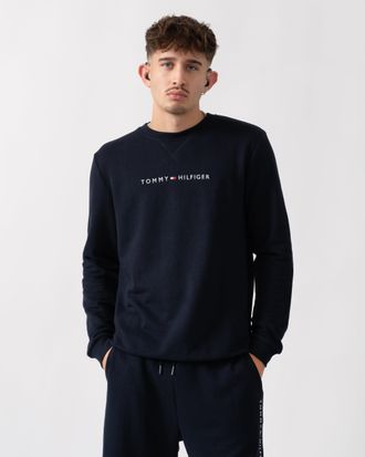 Tommy Hilfiger Long Sleeve Mens Track Top - Desert Sky - Navy Cotton - Size Medium