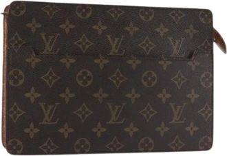 Louis Vuitton Pre-owned Clutches, female, Brown, Size: ONE SIZE Pre-owned Canvas Clutch
