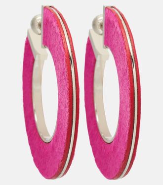 Alaia Alaïa Leather-trimmed earrings