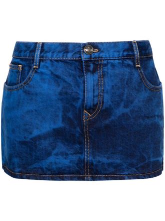 Vivienne Westwood tie-dye denim miniskirt - women - Linen/Flax/Lyocell/Cotton - 27 - Blue