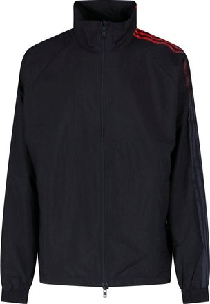 Yohji Yamamoto Black Gradient 3 Stripes Zip-Through Knit Sweatshirt