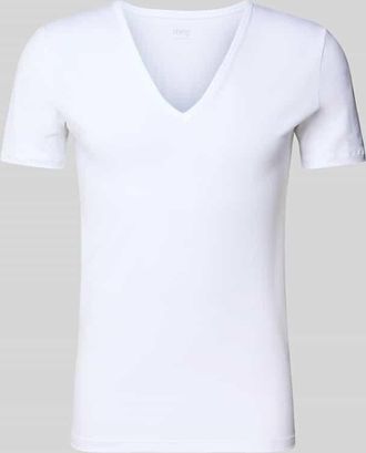 Mey Mey Slim Fit T-Shirt mit V-Ausschnitt Serie DRY COTTON FUNCTIONAL Modell DAS DRUNTERHEMD in Weiss, Größe L