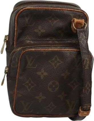 Louis Vuitton Tweedehands Canvas Louis Vuitton tassen - Dames - Vintage Schoudertas - Bruin - ONE Size - Leer - Vintage