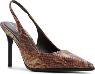 Aldo Re Samantha Slingback Pump in Brown Multi at Nordstrom, Size 8.5
