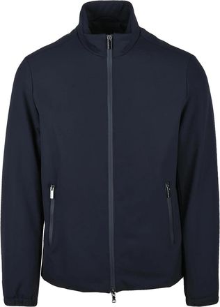 Paul & Shark Lined Softshell Jacket With High Collar And Zip Closure