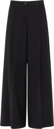 Laneus Broeken, Dames, Zwart, S, Wijde broek