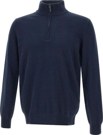 KANGRA Middernachtblauwe Wollen Trui - Heren - Coltruien - Blauw - 4XL - Wol - Truien & Vesten