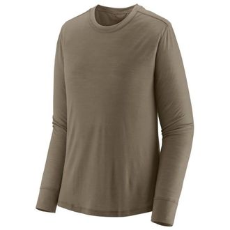 Patagonia L/S Cap Cool Merino Shirt Merinoshirt f&uuml;r Damen | braun/grau