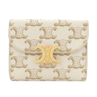 Celine Pre-owned Wallets, female, White, Size: ONE SIZE Pre-owned Leather Wallet