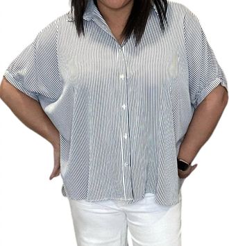 Wishlist Oversized Striped Dolman Top In Black/white