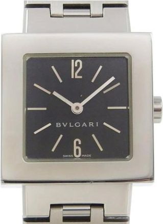 Bulgari Pre-owned Watches, female, Black, Size: ONE SIZE Pre-owned Vintage Stainless Steel Watch