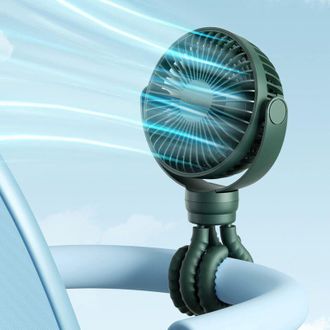 OEM Mini Ventilador Port&aacute;til Con Clip Para Cochecito De Beb&eacute;, Con Bater&iacute;a De 4000 Mah O Recargable Por Usb, 4 Velocidades, Rotaci&oacute;n De 360&deg; Y Tr&iacute;pode Flex
