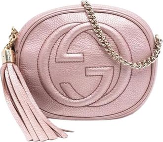Gucci Pre-owned Cross Body Bags, female, Pink, Size: ONE SIZE Pre-owned Soho Crossbody