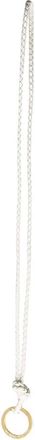 Bottega Veneta Intreccio Lanyard Sleutelhanger - Dames - Sleutelhangers & Tashangers - Wit - ONE Size - Leer - Accessoires