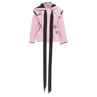Dice Kayek Neoprene Star Applique Hoodie