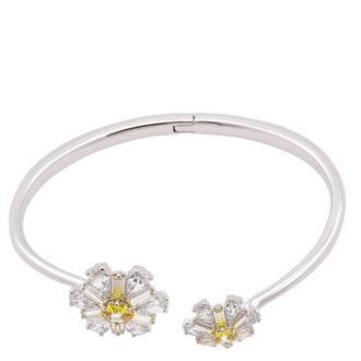 Swarovski Idyllia Floral Motif Bangle, Size S