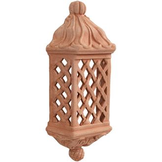 Biscottini International Biscottini - Farol De Pared De Terracota 49x21x11 Cm Faroles Para Exterior Portavelas Faroles Para Iluminaci&oacute;n De Jard&iacute;n Made In Italy