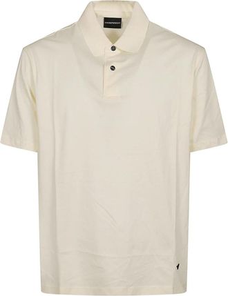 Emporio Armani Polo Filo di Scozia - Heren - Polos - Beige - S - Leer - Tops