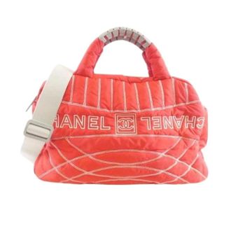 Chanel Pre-owned Sports Line Nylon Schoudertas - Dames - Pre-owned - Rood - Maat: ONE Size Nylon
