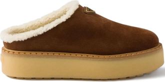 Prada Muiltjes met lammy voering - Bruin