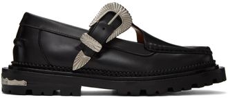 Toga Archives Black Buckle Loafers