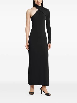 Courrèges one-shoulder maxi dress - women - Viscose/Elastane - S - Black