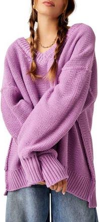 Free People Alli V-Neck Sweater in Iris Orchid at Nordstrom Rack, Size Small