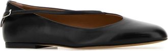 Jil Sander Black Ballerine Flat Shoes