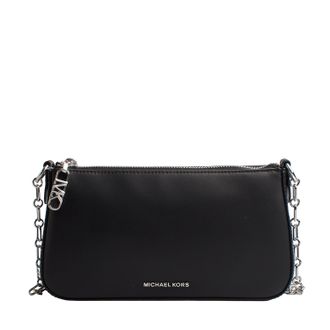 Michael Kors Womens Empire 32H3S8EW6L Leather Shoulder Bag for Women - Black - One Size