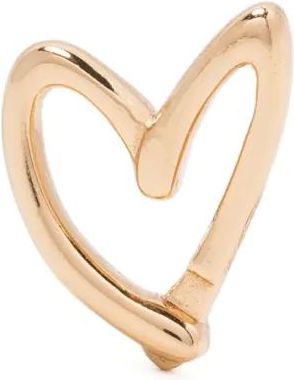 agnès b. logo earring - women - Rhodium Plated Sterling Silver - One Size - Gold