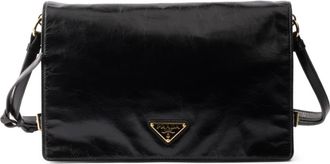 Prada Borsa a spalla media in pelle - Nero