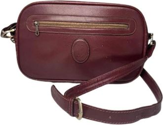 Cartier Pre-owned Cross Body Bags, female, Red, Size: ONE SIZE Pre-owned Leather Shoulder Bag