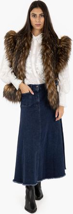 The Extreme Collection Gilet Antoniette con pelo moro