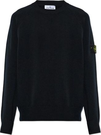 Stone Island Wool Sweater - Heren - Ronde hals truien - Zwart - 2XL - Wol - Truien & Vesten