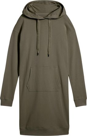 Bonprix Sweatkleid BONPRIX Sweatkleid mit Baumwolle, Damen, Gr. 32/34 (XS), N-Gr, dunkeloliv, Sweatware, Obermaterial: 100% Baumwolle, loose fit knielang, B&uuml;n