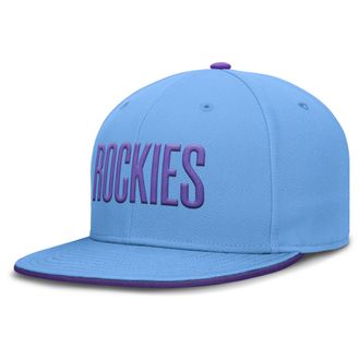 Nike Colorado Rockies City Connect True Nike Mens Dri-FIT MLB Fitted Hat in Blue | NB184NADNV-7DG