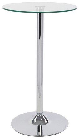 Netfurniture Cipi Tall Poseur Table Round Clear Glass