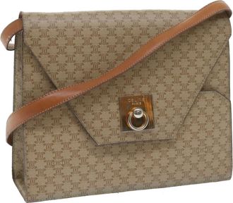 Celine Vintage Macadam Canvas Beige Canvas Backpack Bag (Pre-Owned)