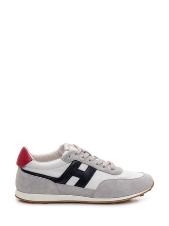 Hogan White Color Block Sneakers